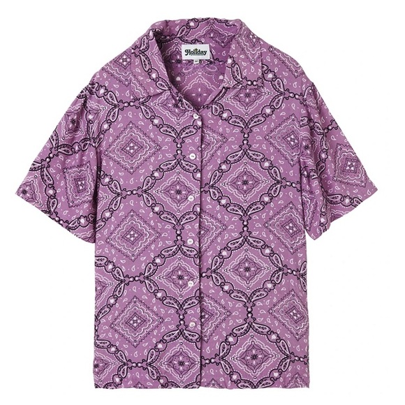 Holiday The Label Tops - Holiday the label Emma Mulholland bowling shirt L
